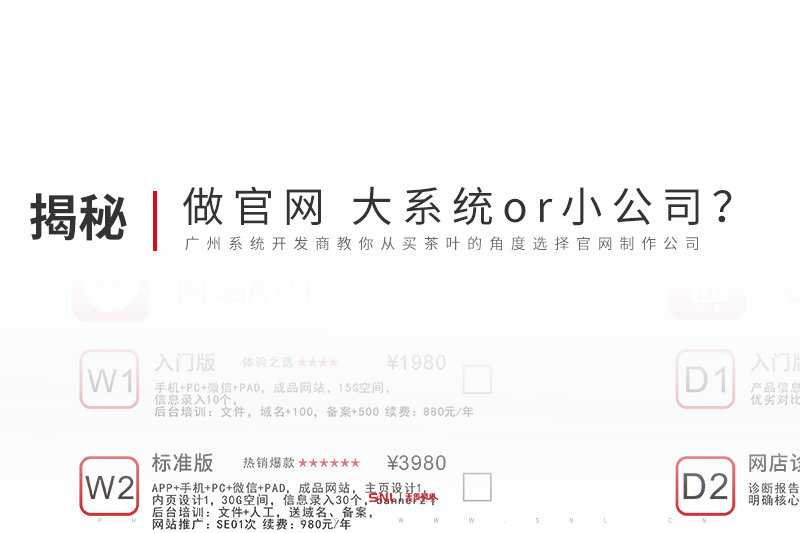公司官網(wǎng)便宜做選大的系統(tǒng)還是小公司系統(tǒng)？