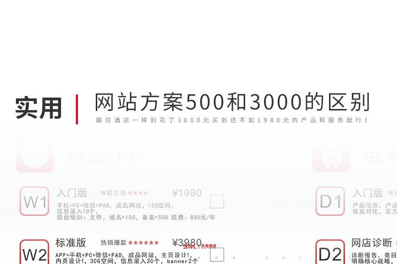 新開(kāi)公司網(wǎng)站建設(shè)方案500元和3000元的區(qū)別