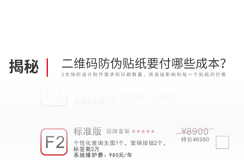 二維碼防偽貼紙要付哪些成本？