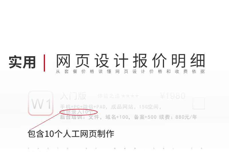 網(wǎng)頁設(shè)計有沒有報價明細？