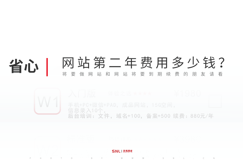 網(wǎng)站第二年費用