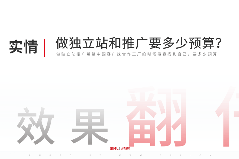 做中英文獨立站和國內(nèi)推廣要多少預算？